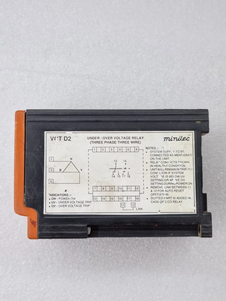MINILEC VCT D2 MONITORING RELAY 415VAC